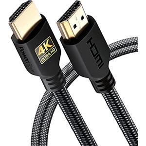 PowerBear Cavo HDMI 4K 2 m | Alta velocità, nylon intrecciato e connettori dorati, 4K a 60 Hz, Ultra HD, 2K, 1080P, ARC e CL3 | per laptop, monitor, PS5, PS4, Xbox One, Fire TV e altro ancora