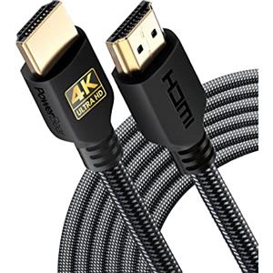 PowerBear Cavo HDMI 4K 6 m | Alta velocità, nylon intrecciato e connettori dorati, 4K a 60 Hz, Ultra HD, 2K, 1080P, ARC e CL3 | per laptop, monitor, PS5, PS4, Xbox One, Fire TV e altro ancora