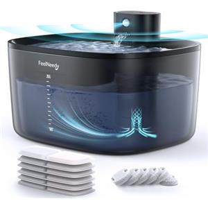 FEELNEEDY Fontanella per Gatti: FEELNEEDY Fontanella per Gatti Senza Fili con Sensore a Induzione+Fontana per Gatti | 4000 mAh, 4L, Senza Pompa, Silenzioso, Circolazione Automatica