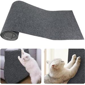 Kasanni Tappeto Tiragraffi Per Gatti 200 Cm X 40 Cm Autoadesivo Antigraffio Gatto Divano Diy Tappetino Tiragraffi Per Gatti Proteggi Adatto Per la Protezione di Divani (Grigio scuro)