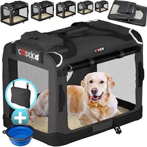 CADOCA® Trasportino per Cani e Gatti S 50x35x35cm Borsa Viaggio per Animali Morbida & Pieghevole