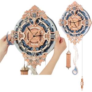 ROKR Puzzle 3D Legno Orologio a Pendolo Modellismo da Costruire Adulti Romantic Notes LC701