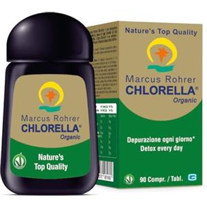 MARCUS ROHRER SPIRULINA Marcus Rohrer Chlorella Organic, Integratore Alimentare a Base di Alga Clorella, Depurazione, Detox, Detossificante, Antiossidante, 90 Compresse, Vegan