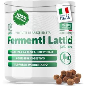 DBLabo Db Labo Fermenti Lattici Cane 60 Snack - Probiotici per Cani - Probiotico Digestivo Per Cani dona Benessere al tuo Fedele Amico a 4 Zampe - Per Prurito Cutaneo, Allergie e Sistema Immunitario