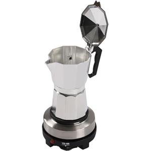 RjcdOPL Caffettiera elettrica italiana con base 500 W, per 6/3 tazze da espresso, 5 temperature regolabili fino a 200 ℃, spegnimento automatico (150 ml)