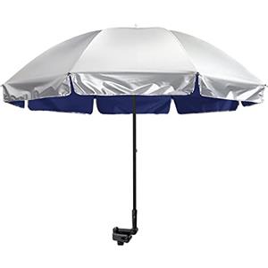 G4Free Ombrello universale con morsetto per ombrellone regolabile da 155 cm per esterni e sedie a rotelle, per sedie a rotelle, sedie da spiaggia e carrello da golf