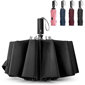 G4Free UPF 50+ protezione UV 150 pollici grande ombrello da viaggio inverso, 10 costole antivento compatto blocco solare invertito ombrello auto automatico aperto