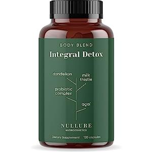 Nullure Depurativo Fegato e Intestino | Cardo mariano + Tarassaco + Probiotici + Selenio | Depura Fegato · Disintossicante Forte · Intestino · Reni · Funzione Digestiva | Vegan | Naturale | 120 cap
