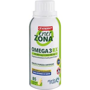 Enervit, Enerzona Omega 3 RX 85 Capsule da 1g Senza Ritorno di Gusto, Integratore Omega 3 IFOS, Acidi Grassi per Cuore, Vista e Cervello, Olio di Pesce 1000mg Capsule, Fish Oil Senza Glutine