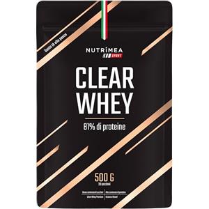 Laboratoires Nutrimea Clear Whey | 81% di Proteine Isolate del Siero del Latte | Gusto Fresco di Tè alla Pesca | Zero Grassi | Crescita e Recupero Muscolare | Nutrimea