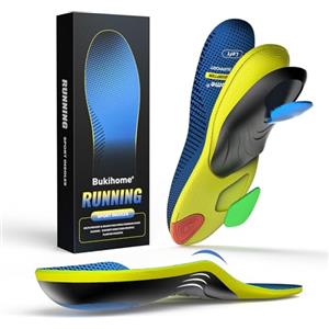 Bukihome Solette Ortopediche per Suola Esterna - Solette con Supporto per Arco Plantare per Ridurre L'affaticamento e Migliorare il Comfort per Tutto il Giorno per Uomini e Donne (Blu, S)