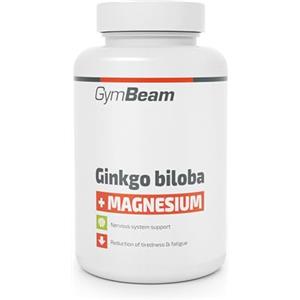 GymBeam Ginkgo Biloba e Magnesio Integratore 90 capsule, Riduce la Fatica, Aiuta la Sintesi Proteica, Implementa la Funzione della Psiche e del Sistema Nervoso - 60mg Ginkgo Biloba + 150mg Magnesio