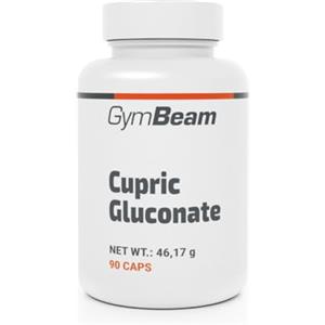 GymBeam Gluconato di Rame - Integratore di Rame per Capelli e Tessuti Connettivi - Alta Biodisponibilità - Capsule Vegane - Supporta Sistema Nervoso e Immunitario - Non OGM, 90 cps