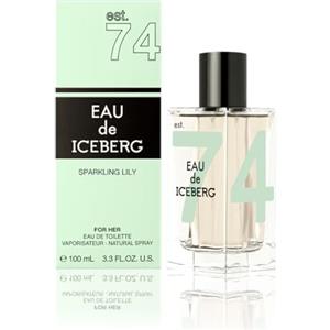 Iceberg EAU de ICEBERG Sparkling Lily - Eau de Toilette 100 ml, Fragranza da Donna Floreale Agrumata, Flacone di Vetro Rettangolare dal Design Senza Tempo, Per le Donne dalla Femminilità Contemporanea