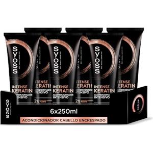 Syoss DP Keratin - Balsamo da 250 ml, confezione da 6, rinforzante per capelli con cheratina, riduzione della rottura