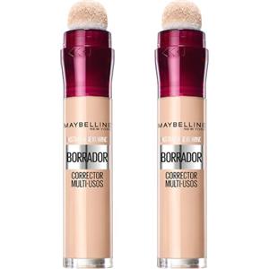 Maybelline New York, Pack Duo per trucco: x2 Maybelline New York, correttore per occhi, borse e imperfezioni, idratazione 12h, finitura naturale, tono 01 light