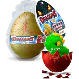 MEGGA EGG Uovo Gigante con 6 Draghi a Sorpresa che Crescono in Acqua fino a 12 cm - Giochi Educativi e Divertenti per Bambini dai 3 Anni - Ottima Idea Regalo