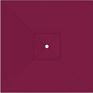 paramondo Telo di Ricambio per Ombrellone da Giardino Interpara Quadrato 3x3m, incl. Air Vent, Lavabile, Rosso Vino