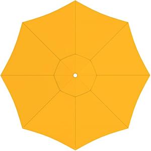 paramondo Telo di Ricambio per Ombrellone da Giardino Interpara Rotondo Ø 350cm, incl. Air Vent, Lavabile, Giallo