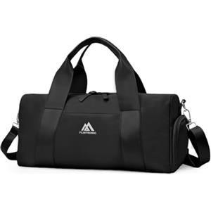 flintronic Borsone Palestra, Impermeabile Borsa da Viaggio Bambina, Borsa Sportiva con Scomparto Scarpe e Strato Umido, Borsone da Viaggio Duffel per Bambini (Nero)