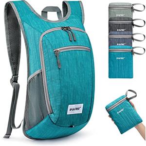 G4Free Zaino da trekking leggero da 10L/15L, ripiegabile, piccolo, per viaggio, l'aperto, borsa a tracolla pieghevole, Blu pavone, 20L, moderno