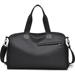 Flintronic Borsone Palestra Uomo Donna, Borsone da Viaggio con Porta Scarpe e Tasca Umida da Viaggio, Impermeabile Duffel Bag Borsa Sportivo, per Sport Fitness Viaggi Nuoto, Nero
