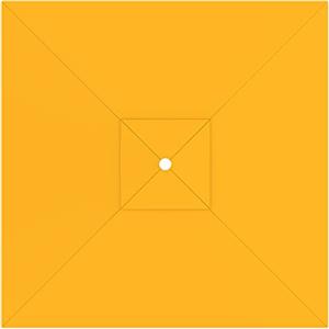 paramondo Telo di Ricambio per Ombrellone da Giardino Interpara Quadrato 3x3m, incl. Air Vent, Lavabile, Giallo