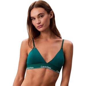 Calvin Klein Donna Reggiseno a Triangolo Lightly Lined con Fascia con Logo, Blu (Turf), S