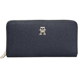Tommy Hilfiger Donna Portafoglio Emblem Large con Zip, Blu (Space Blue), Taglia Unica