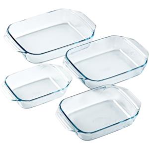 PYREX Set di 4 pirofile da forno - PYREX - Vetro - Rettangolari - 27/31/35/39 cm