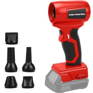 panthem Mini soffiatore a batteria compatibile con Milwaukee 18 V, 30 m/s, 130000 giri/min, motore senza spazzole, 5 ugelli inclusi, leggero e portatile per terrazza, prato, pulizia auto e campeggio (senza