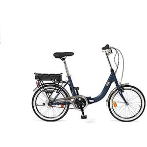 i-Bike Fold Green, Bicicletta Elettrica a Pedalata Assistita, Pieghevole, Unisex Adulto, Blu, Taglia Unica