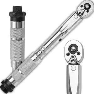 Retoo Chiave dinamometrica 7-112 Nm, set a cricchetto da 1/2 pollici con prolunga e bussole, regolabile con precisione, blocco blocco/sblocco, a sinistra/destra, indicatore ben indicatore per auto