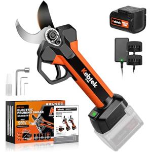 Kebtek Forbici Potatura a Batteria 33 MM, con 1 Batteria 2000mAh 21V 500W, Senza Fili, Motore Brushless, Cesoie Potatura per Giardinaggio, Alberi da Frutto, Vigneto (KT933)