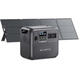 BLUETTI Generatore AC180 con Pannello Solare 200W, Batteria LiFePO4 1152Wh con 2 Uscite AC 1800W (2700W Picco), Generatore Solare Portatile per Campeggio, Viaggio, Interruzione di Corrente