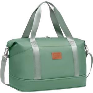 COOLIFE Bagaglio a Mano Easyjet 45x36x20, Borsone da Viaggio, Borsa da Viaggio Donna, Ideale per Viaggi di Fine Settimana e Viaggi d'affari, 25L, Verde Scuro