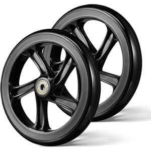 TOYANDONA Ruote di Ricambio per Scooter Elettrico 175mm in Pu ad Alta Elasticità, Set 2 Pezzi per Monopattino, Skateboard e Sedia a Rotelle, Resistenti All'usura e Facili da Installare