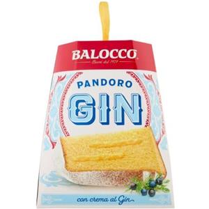 MENDOSA Confezione Per BALOCCO Pandoro con Crema al Gin, Dolce Natalizio Tradizionale, 800g, Edizione Speciale, Confezione Regalo Elegante