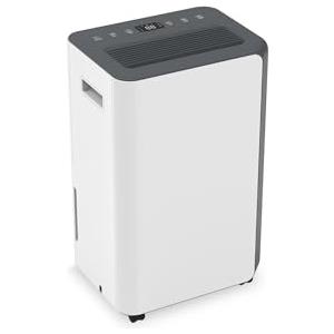 Vonia Deumidificatore portatile 20L, deumidificatore casa muffa, bianco | 20 litri al giorno per ambienti fino a 75 m², serbatoio 4,5 L, modalità notte, per soggiorno, camera da letto e cantina
