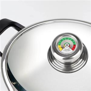 Azttior Maniglie Universali per Coperchio con Termometro - Pomelli di Ricambio per Pentole e Coperchi, Facile Installazione e Design Ergonomico, Sostituzione Pratica per Utensili da Cucina