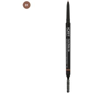 KORFF Matita Sopracciglia Slim 01 - Automatica, Retraibile, Waterproof con Acido Ialuronico e Vitamina E