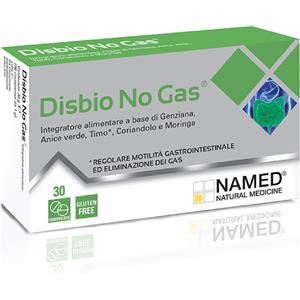 Named Disbio No Gas - Integratore Alimentare per Regolarità Intestinale e Eliminazione Gas - 30 Compresse