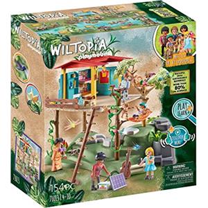 PLAYMOBIL Wiltopia 71013 Casa sull'Albero della Foresta Amazzonica con Animali Giocattolo Educativo per Bambini dai 4 Anni