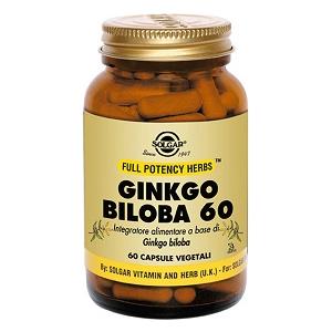 Solgar Ginkgo Biloba - Integratore Antiossidante con 60 Capsule Vegetali per Memoria e Funzioni Cognitive