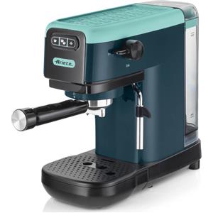 Ariete OUTLET - Macchina Caffè Cialde e Caffé Macinato in Polvere Espresso Manuale con Erogatore di Vapore 2 Tazze colore Light Aquamarine - 1399/17 - Ricondizionato