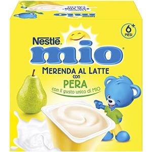 NESTLÉ MIO Merenda al Latte Pera, 4 Vasetti da 100 g (400 g)