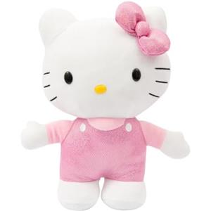 Giochi Preziosi Hello Kitty Peluche 30 cm con Vestitino in Raso Rosa e Fiocco, Morbido e Elegante per Bambini dai 3 Anni