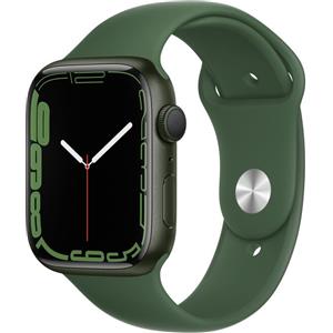 Apple Watch Series 7 Alluminio 45 mm (2021) | GPS + Cellular | verde | Cinturino Sport Trifoglio