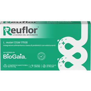 Italchimici Reuflor - Integratore Alimentare 10 Compresse Masticabili con Lactobacillus reuteri e Aroma Limone