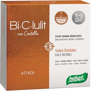 SANTIVERI Bi-C-lulit Fiale 20 x 10 ml - Integratore con Centella asiatica, Fucus, iodio, colina e inositolo